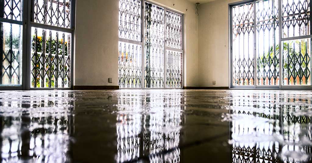 leak flooding carpet home