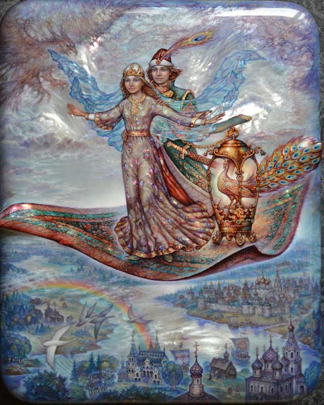 the magic carpet fedoskino by sergey knyazev