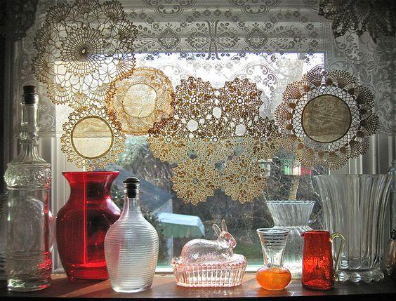 lace doily curtain