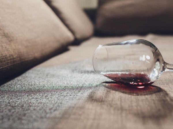 remove red wine from upholstery