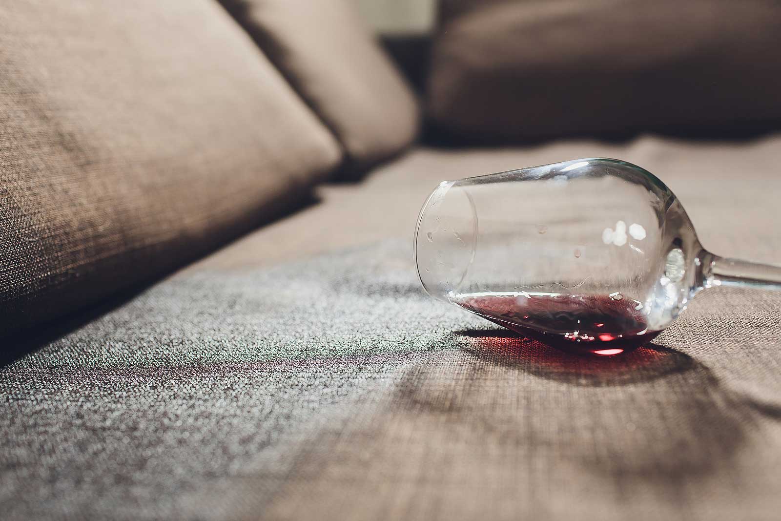 remove red wine from upholstery
